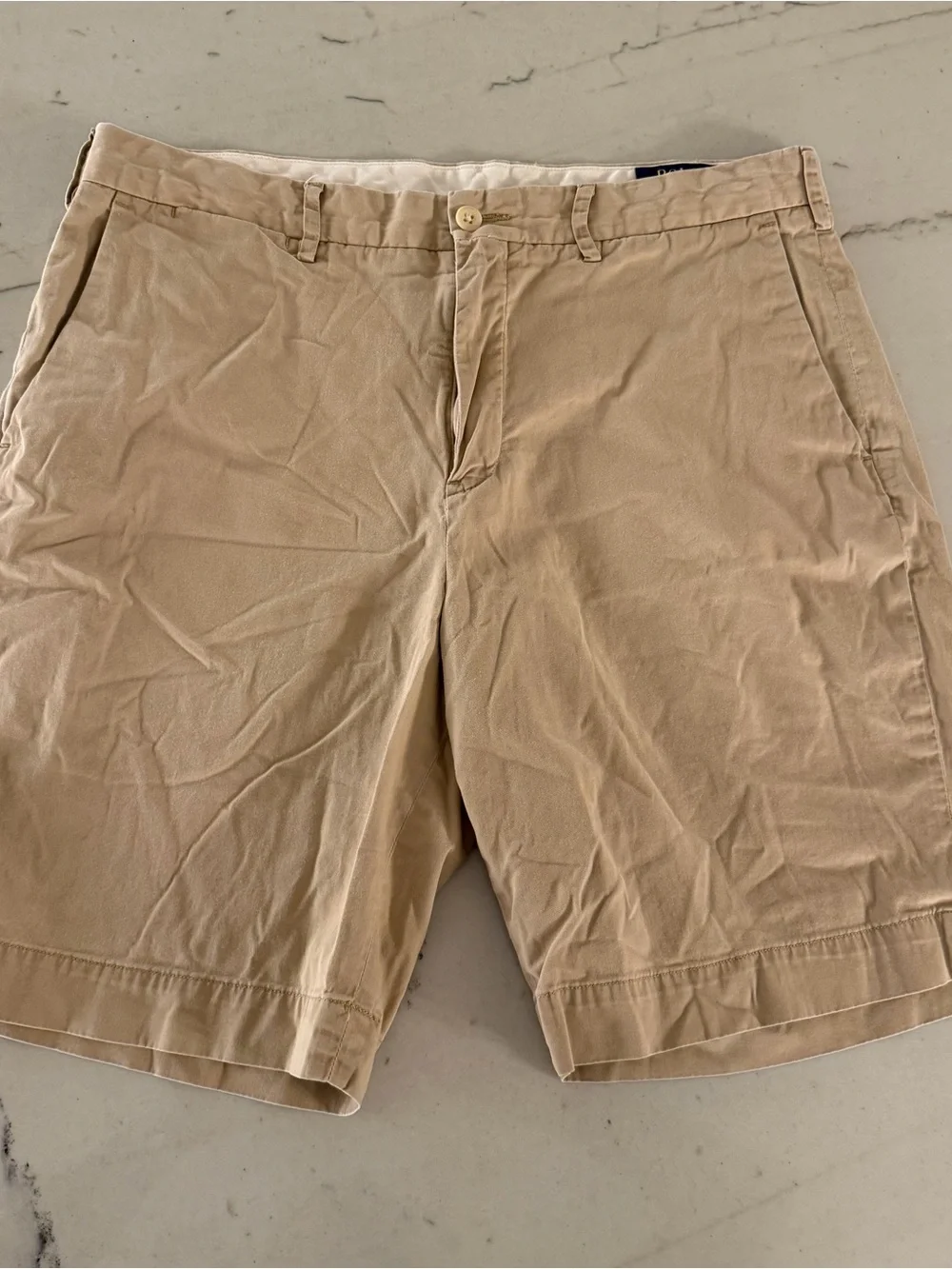 Polo by Ralph Lauren Mens Chino Shorts Khaki Beige Cotton 33